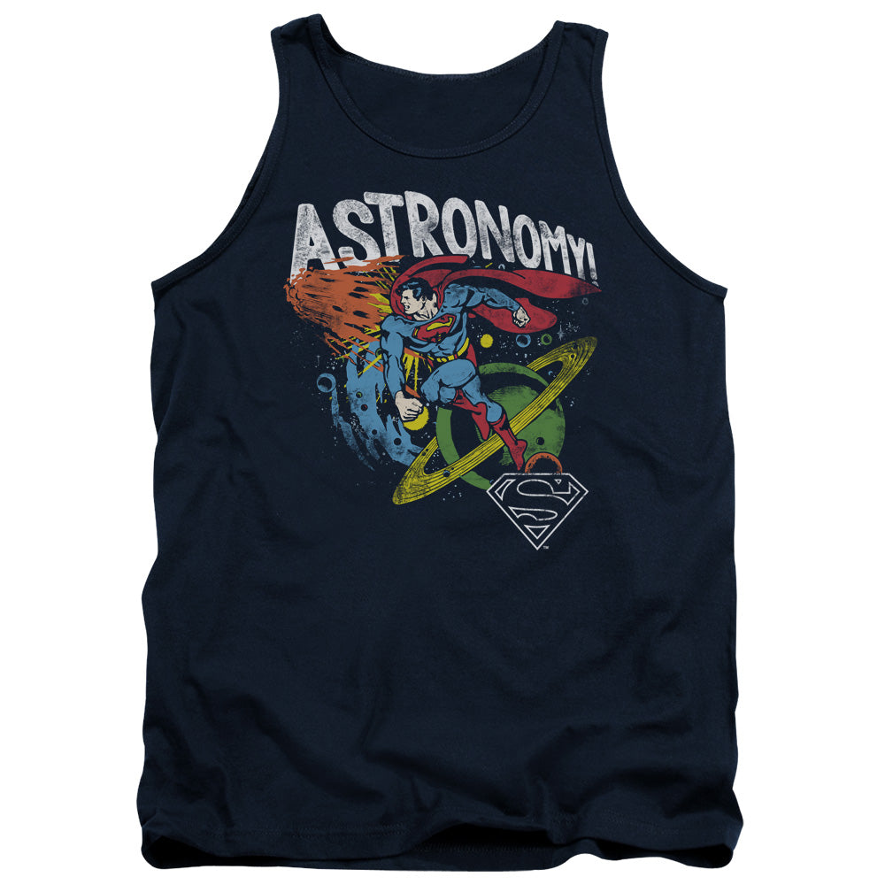 DC Comics Astronomy Mens Tank Top Shirt Navy Blue