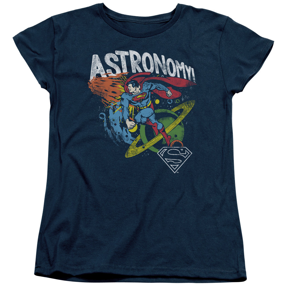 DC Comics Astronomy Womens T Shirt Navy Blue