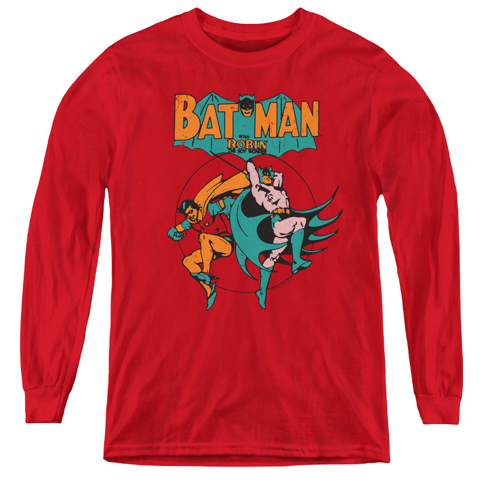 DC Comics Starling Shock Long Sleeve Kids Youth T Shirt Red