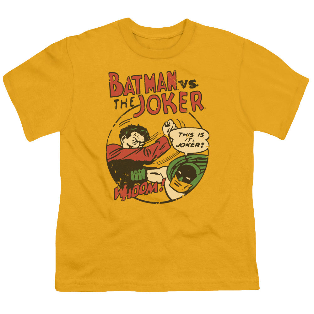 DC Comics Grudge Match Kids Youth T Shirt Gold