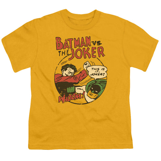 DC Comics Grudge Match Kids Youth T Shirt Gold