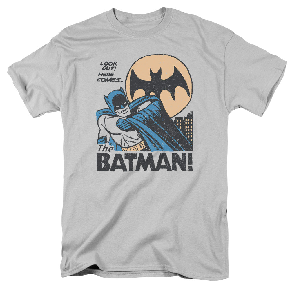DC Comics Look Out Mens T Shirt Silver
