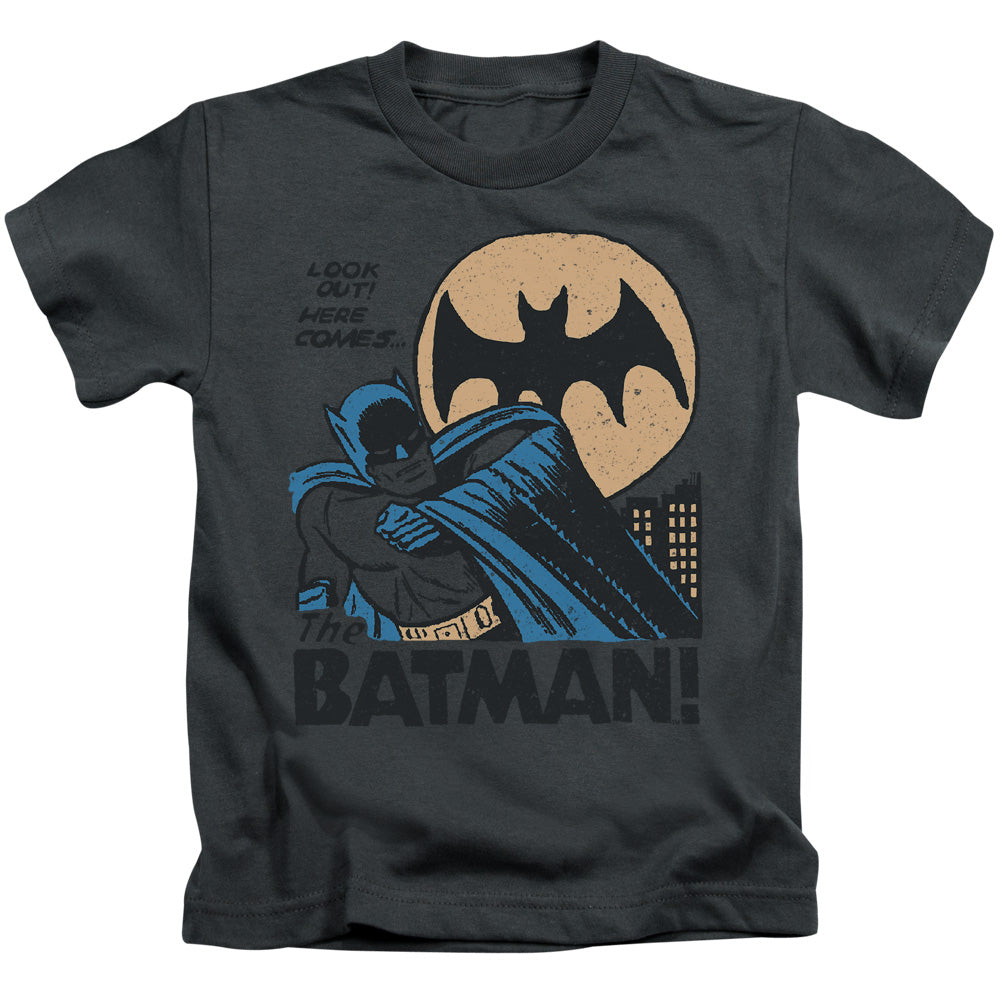 DC Comics Look Out Juvenile Kids Youth T Shirt Charcoal 