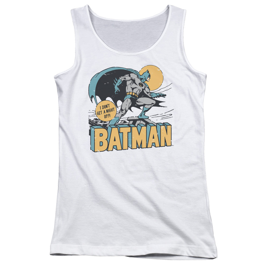 DC Comics Night Off Womens Tank Top Shirt White