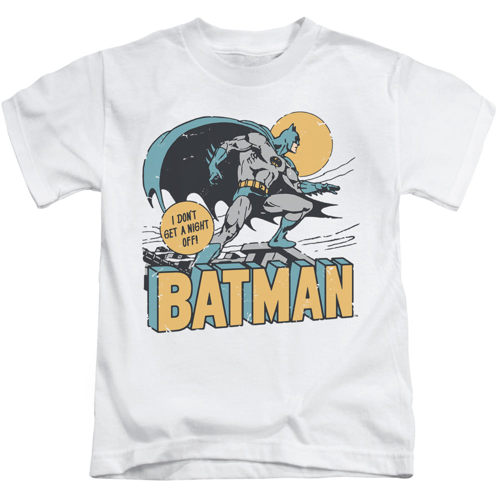 DC Comics Night Off Juvenile Kids Youth T Shirt White 