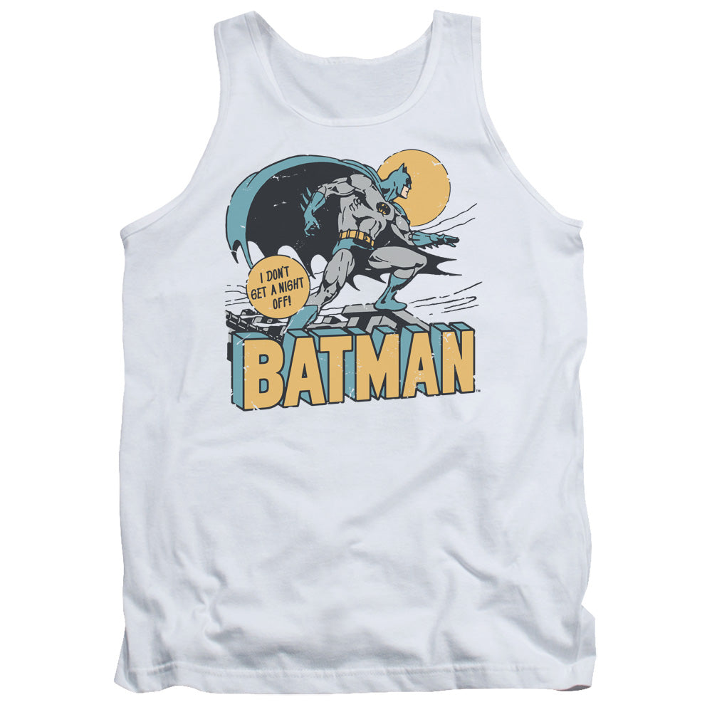 DC Comics Night Off Mens Tank Top Shirt White