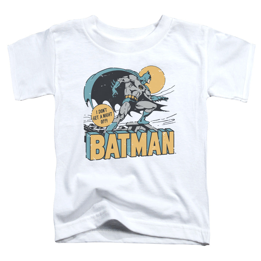 DC Comics Night Off Toddler Kids Youth T Shirt White