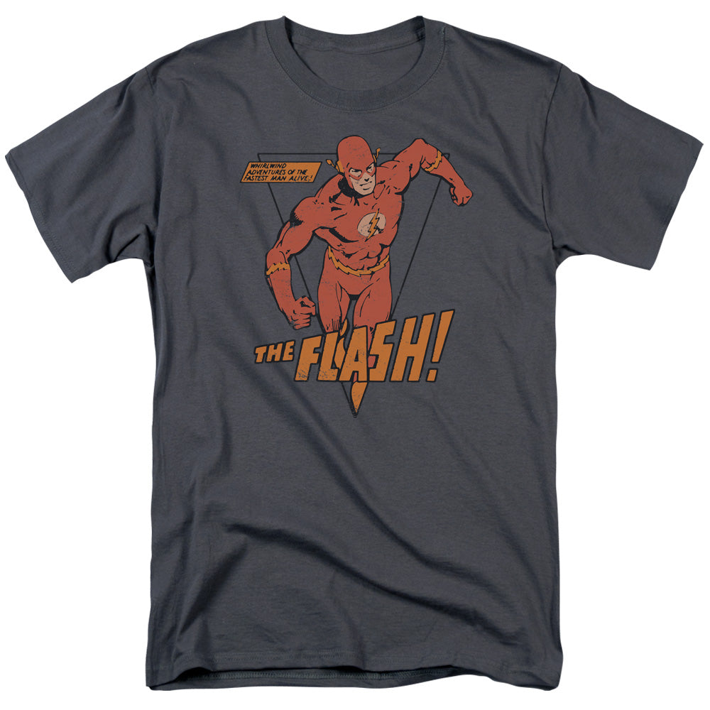 DC Comics Flash Whirlwind Mens T Shirt Charcoal