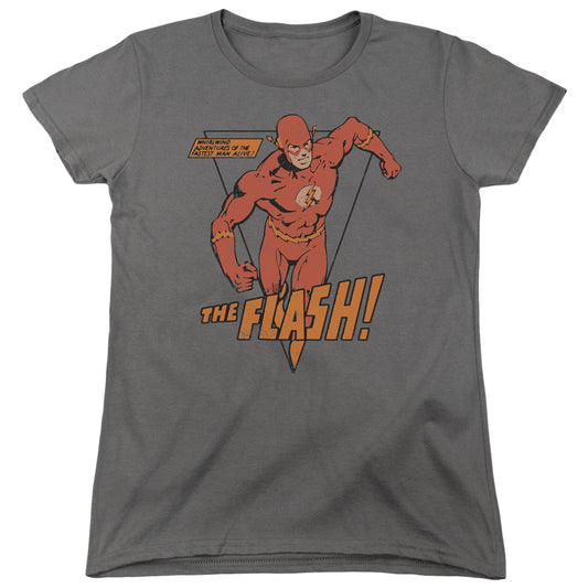 DC Comics Flash Whirlwind Womens T Shirt Charcoal