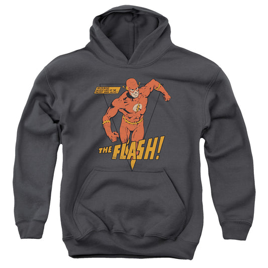 DC Comics Flash Whirlwind Kids Youth Hoodie Charcoal