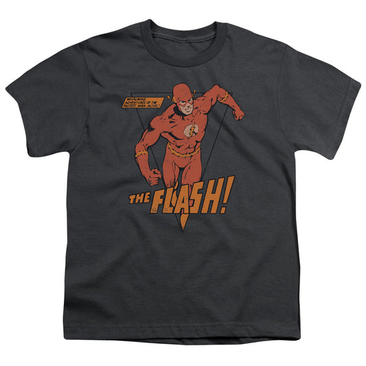 DC Comics Flash Whirlwind Kids Youth T Shirt Charcoal