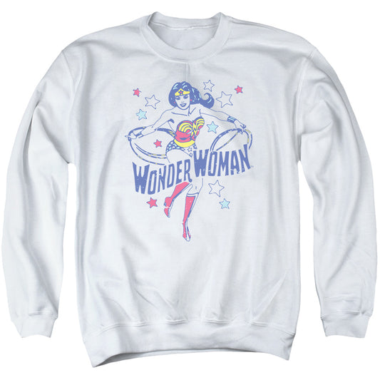 DC Comics Wonder Stars Mens Crewneck Sweatshirt White
