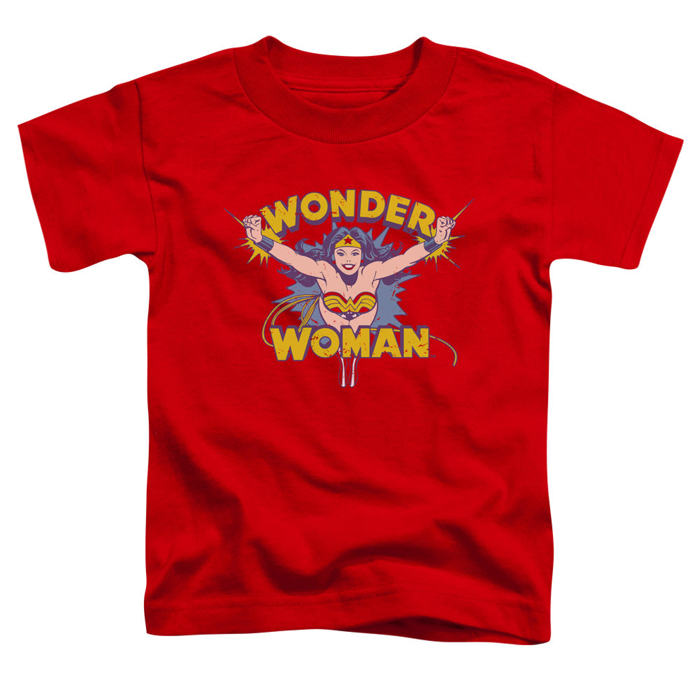 DC Comics Flying Through Toddler Kids Youth T Shirt Red