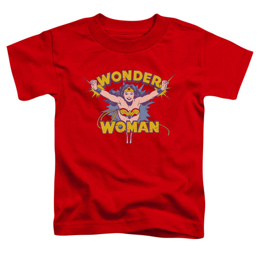 DC Comics Flying Through Toddler Kids Youth T Shirt Red
