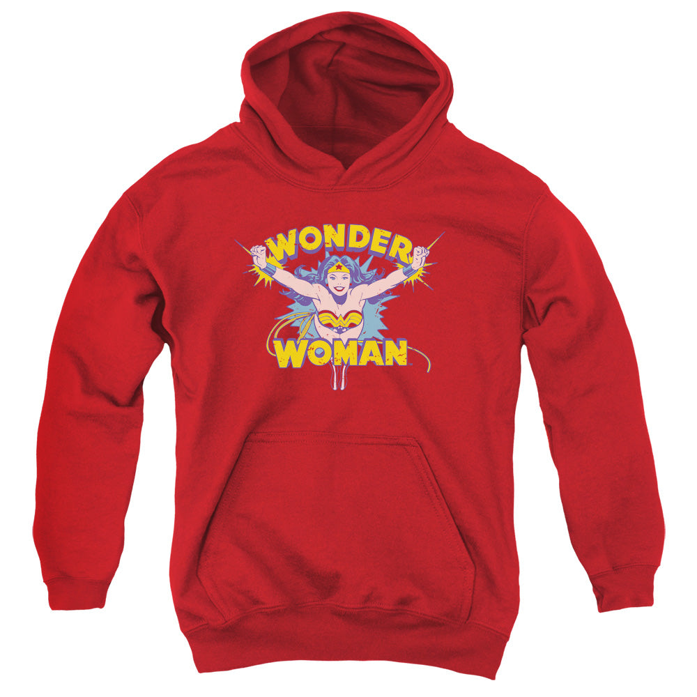 DC Comics Flying Through Kids Youth Hoodie Red