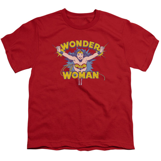 DC Comics Flying Through Kids Youth T Shirt Red
