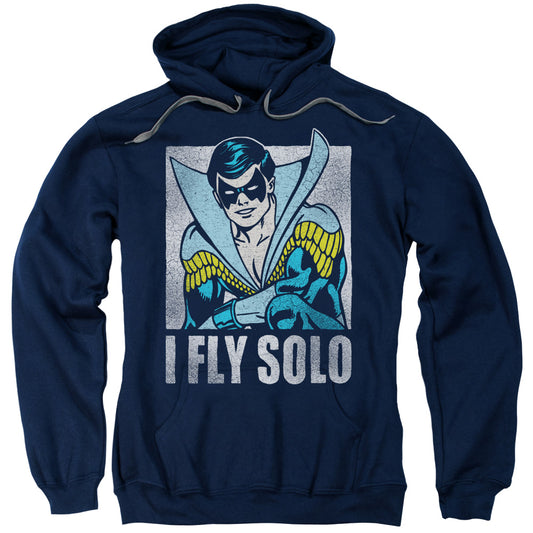 DC Comics Fly Solo Mens Hoodie Navy Blue