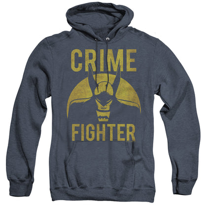 Dc Fight Crime Mens Heather Hoodie Navy Officially Licensed