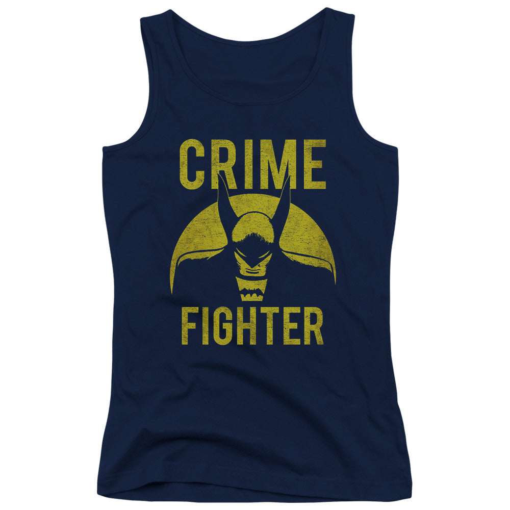 DC Comics Fight Crime Womens Tank Top Shirt Navy Blue