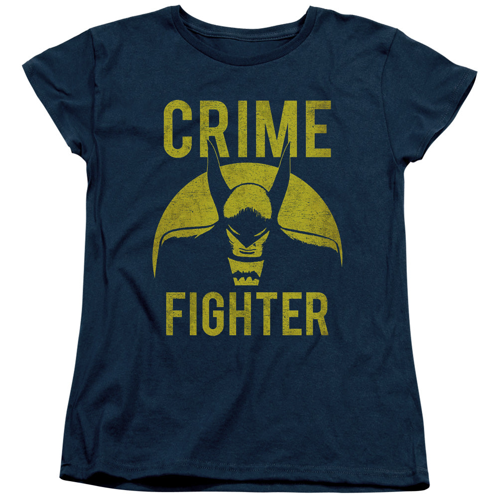 DC Comics Fight Crime Womens T Shirt Navy Blue