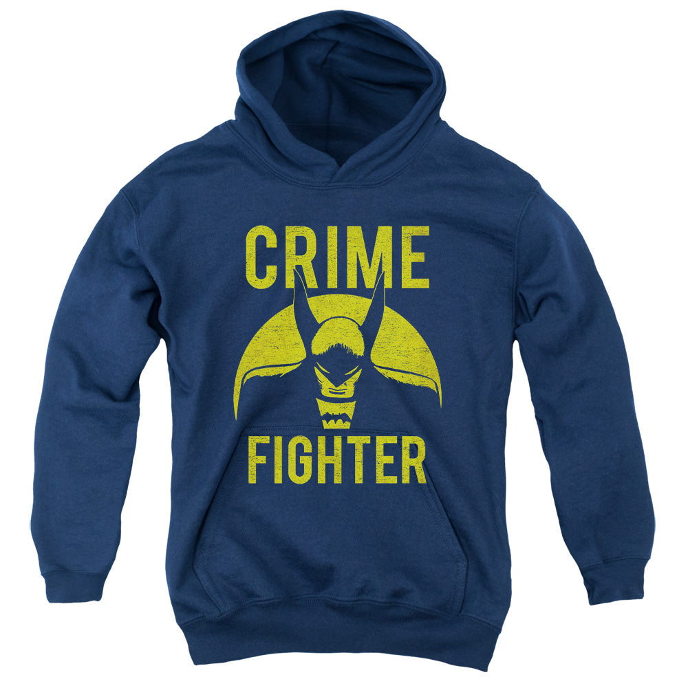 DC Comics Fight Crime Kids Youth Hoodie Navy Blue