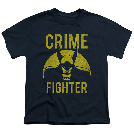 DC Comics Fight Crime Kids Youth T Shirt Navy Blue