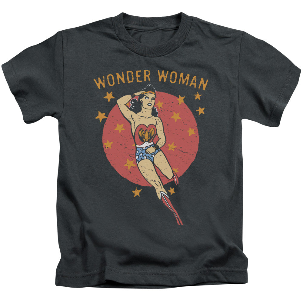 DC Comics Wonder Circle Juvenile Kids Youth T Shirt Charcoal 