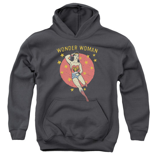 DC Comics Wonder Circle Kids Youth Hoodie Charcoal