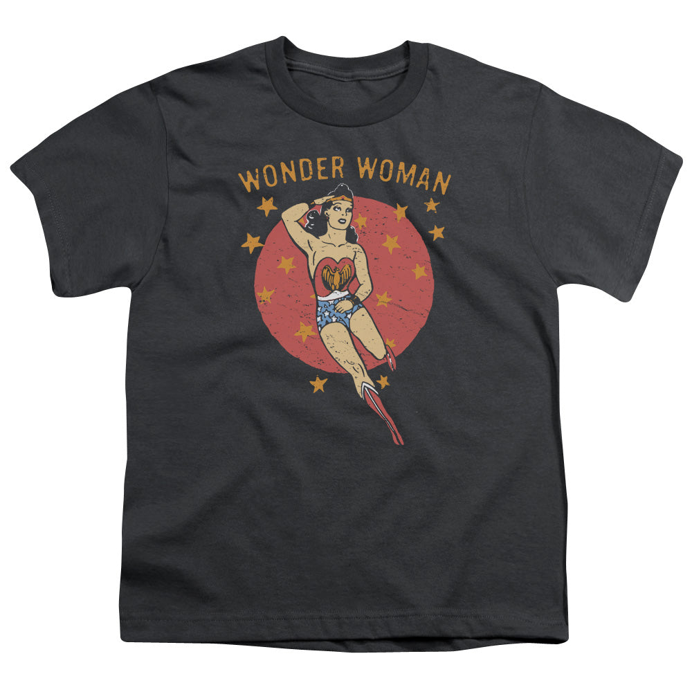 DC Comics Wonder Circle Kids Youth T Shirt Charcoal