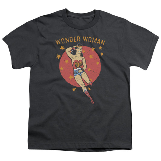 DC Comics Wonder Circle Kids Youth T Shirt Charcoal