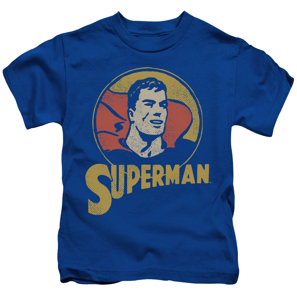 DC Comics Super Circle Juvenile Kids Youth T Shirt Royal Blue 
