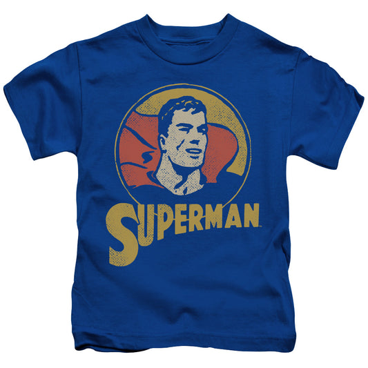DC Comics Super Circle Juvenile Kids Youth T Shirt Royal Blue 