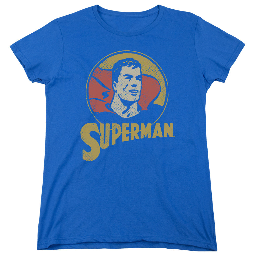DC Comics Super Circle Womens T Shirt Royal Blue
