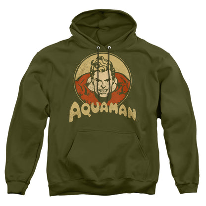 Dc Aqua Circle Mens Hoodie Military Green Officially Licensed