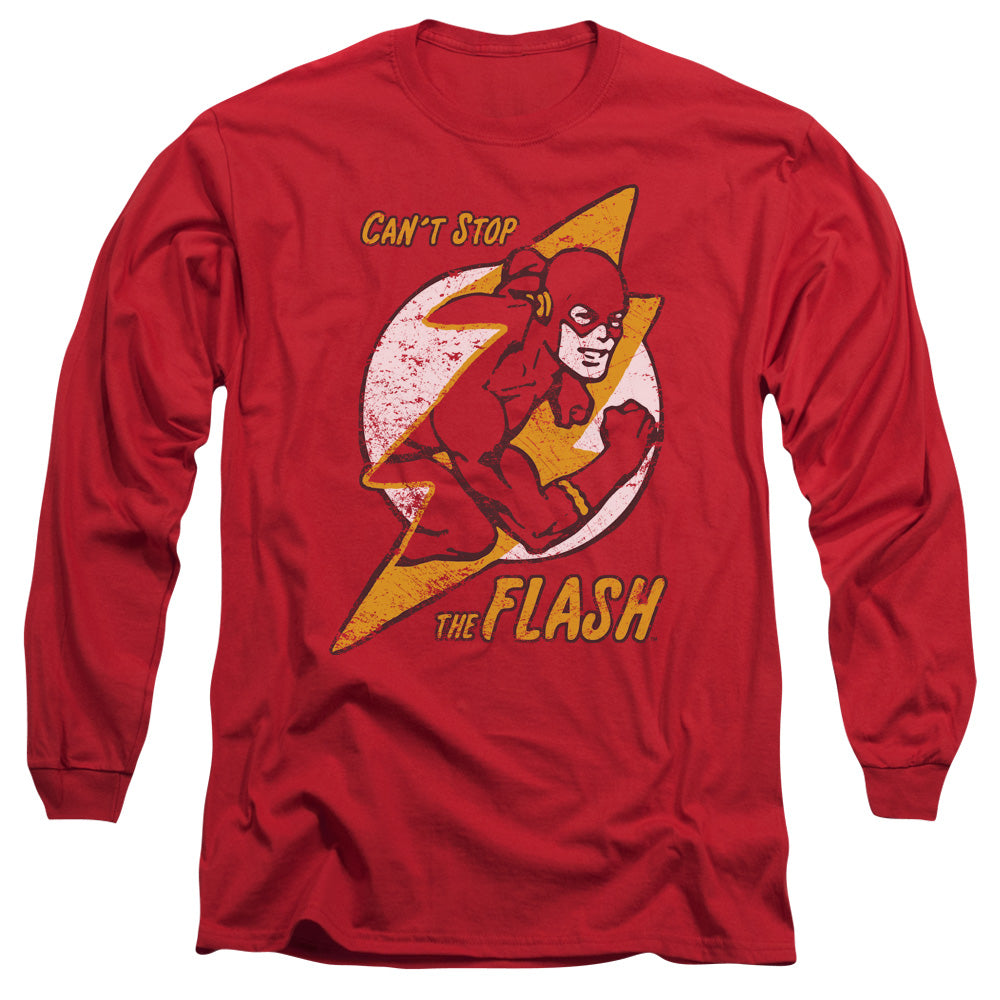 DC Comics Flash Flash Bolt Mens Long Sleeve Shirt Red