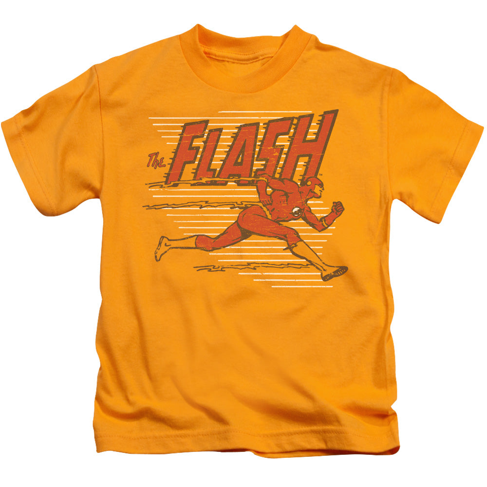 DC Comics Flash Speed Lines Juvenile Kids Youth T Shirt Gold 