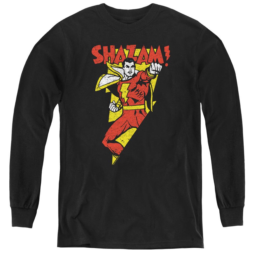 DC Comics in Bolt Long Sleeve Kids Youth T Shirt Black