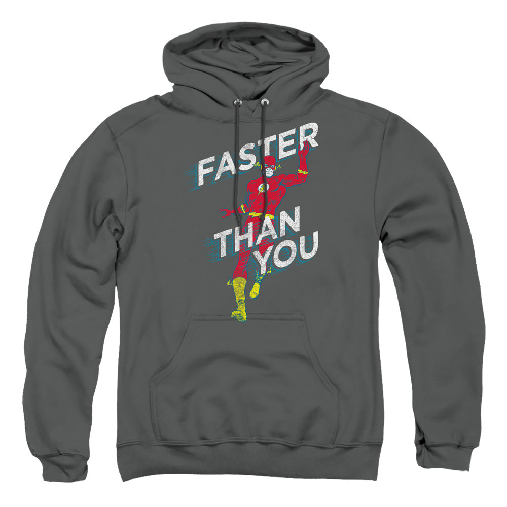 Dc Flash Faster Than You Mens Hoodie Charcoal