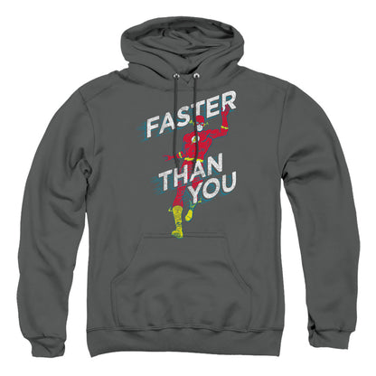 Dc Flash Faster Than You Mens Hoodie Charcoal