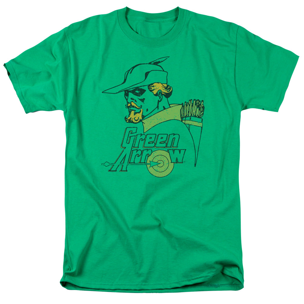 DC Comics Close Up Mens T Shirt Kelly Green