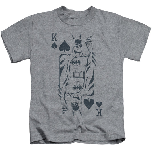 DC Comics Bat Card Juvenile Kids Youth T Shirt Athletic Heather 