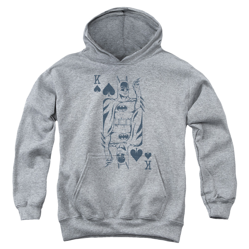 DC Comics Bat Card Kids Youth Hoodie Heather