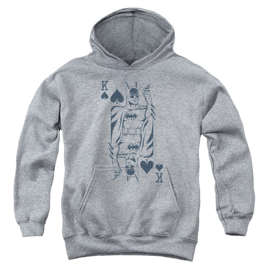 DC Comics Bat Card Kids Youth Hoodie Heather