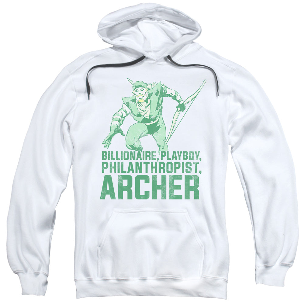 DC Comics Archer Mens Hoodie White