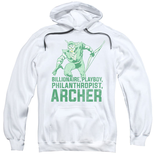 DC Comics Archer Mens Hoodie White