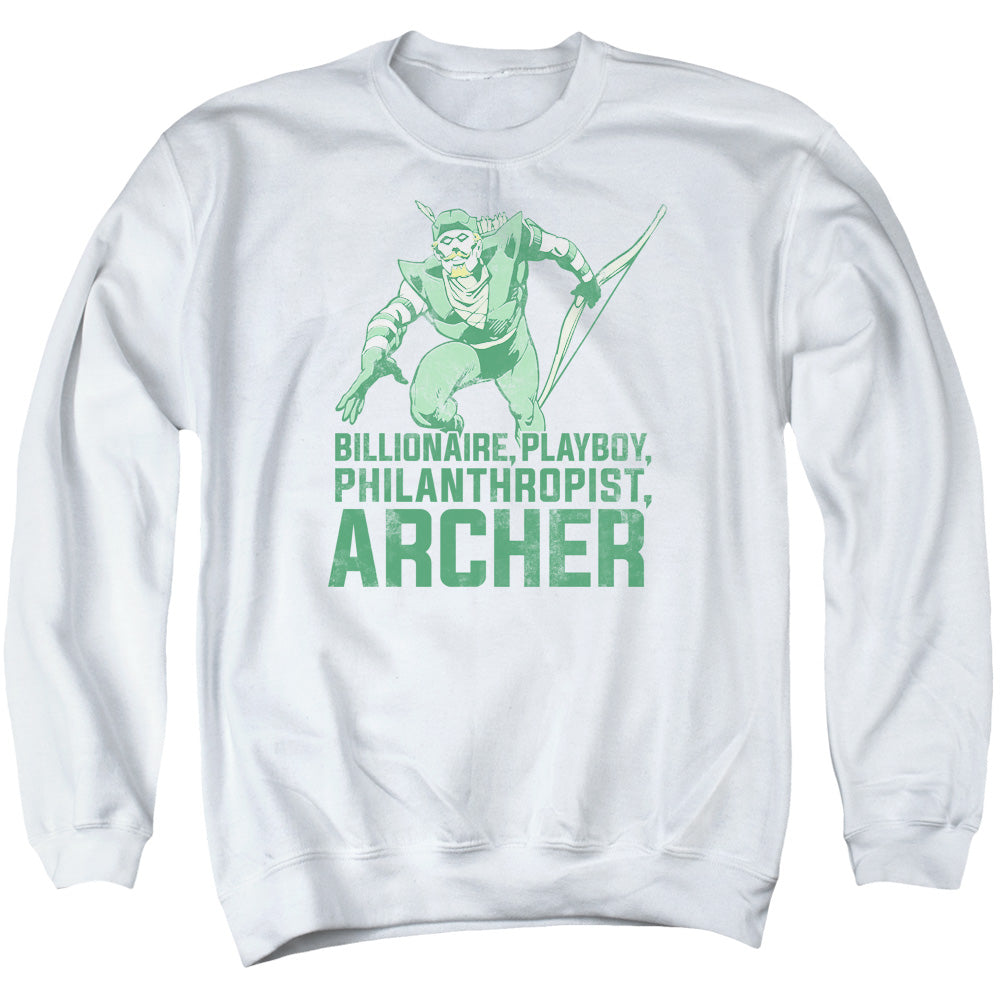 DC Comics Archer Mens Crewneck Sweatshirt White