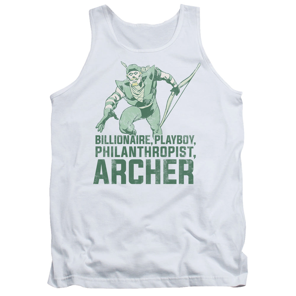 DC Comics Archer Mens Tank Top Shirt White