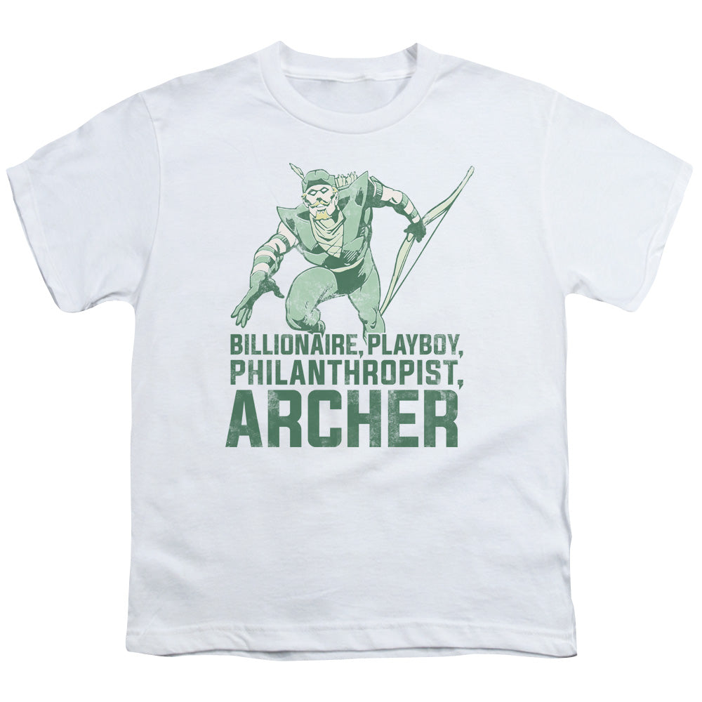 DC Comics Archer Kids Youth T Shirt White