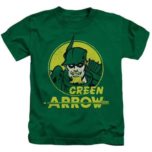 DC Comics Archer Circle Juvenile Kids Youth T Shirt Kelly Green 