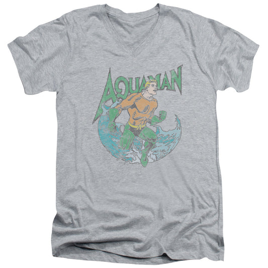 DC Comics Marco Mens Slim Fit V Neck T Shirt Athletic Heather